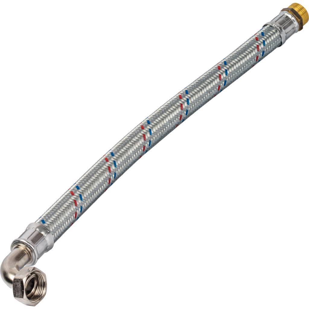Купить SHF-0166-252525 STOUT SHF-НВУ Гибкая подводка для воды  НР 1 х ВР 1  угловая ,  длина 600 мм STOUT по лучшей цене с доставкой - интернет-магазин Прогрессивные решения