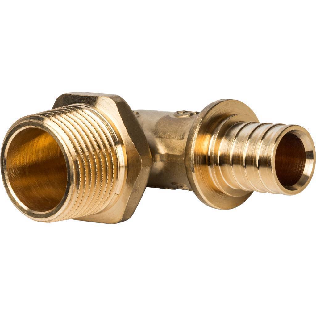 Купить SFA-0005-002034 STOUT  Угольник-переходник с наружной резьбой 20xR 3/4" для труб из сшитого полиэтилена аксиальный STOUT по лучшей цене с доставкой - интернет-магазин Прогрессивные решения