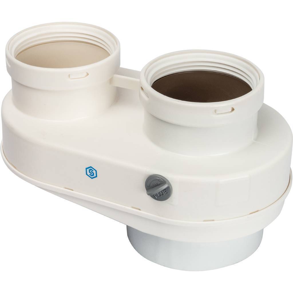 Купить SCA-8080-210002 STOUT  Элемент дымохода DN80/80 адаптер для подкл. разд. труб (совместимый  Baxi ) PP-Ryton STOUT по лучшей цене с доставкой - интернет-магазин Прогрессивные решения