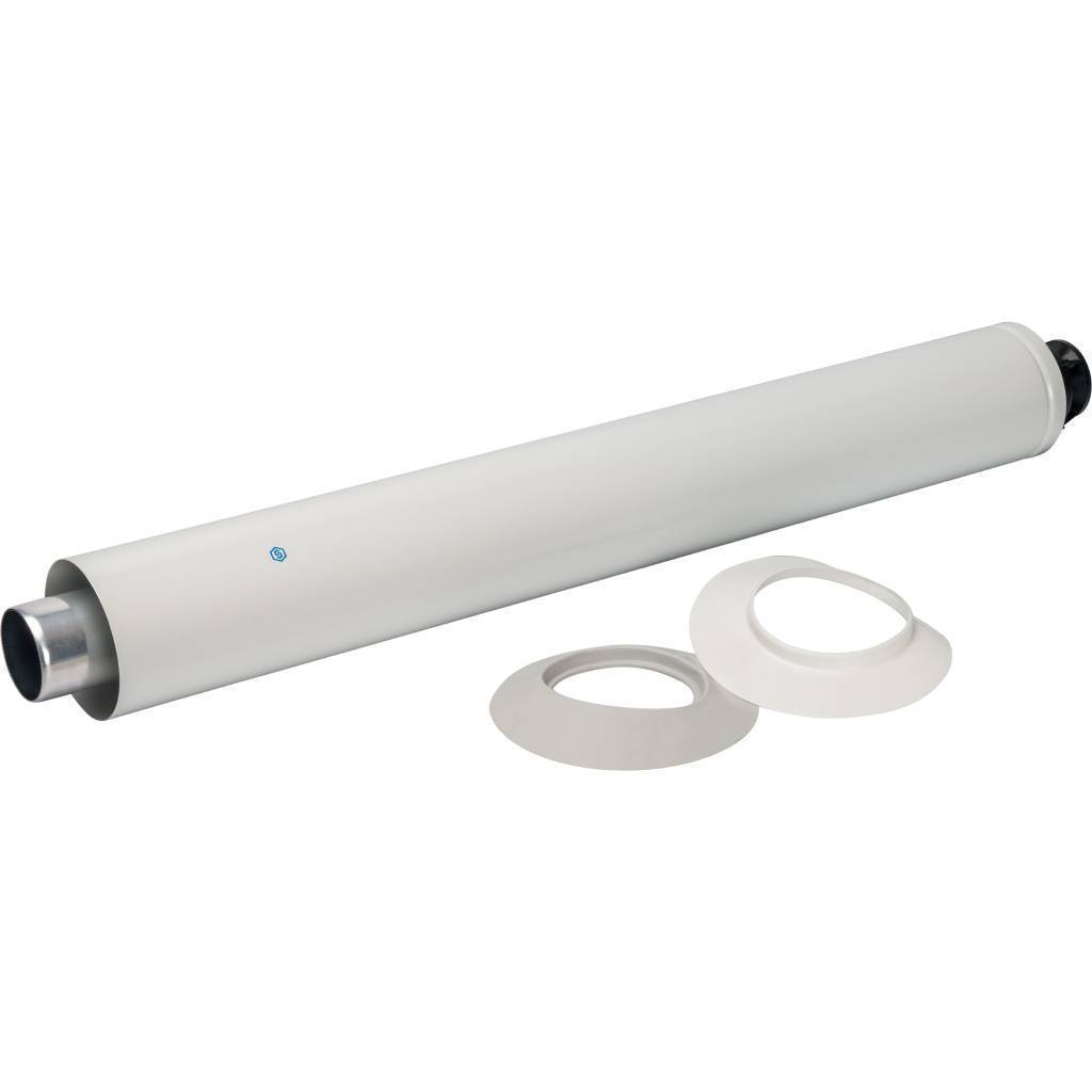 Купить SCA-6010-000830 STOUT  Элемент дымохода DN60/100 конечный участок 830мм дымохода для горизонт. прохода через стену с оголовком из пластика STOUT по лучшей цене с доставкой - интернет-магазин Прогрессивные решения