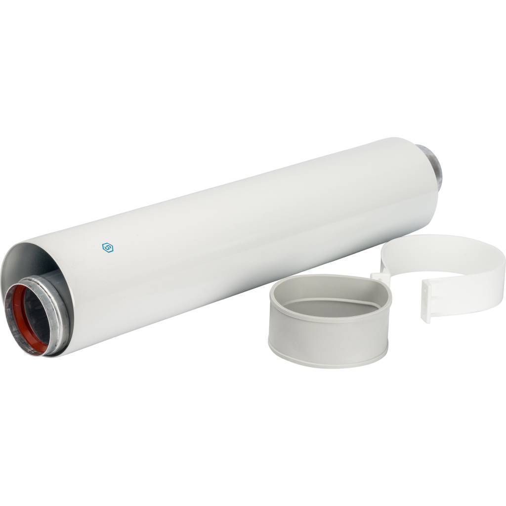 Купить SCA-6010-000500 STOUT  Элемент дымохода  DN60/100 труба коаксиальная 500 мм п/м, уплотнения и хомут в комплекте STOUT по лучшей цене с доставкой - интернет-магазин Прогрессивные решения