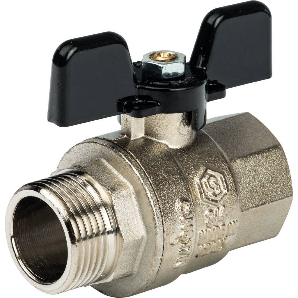 Купить SVB-0004-000020 STOUT  Кран шаровой полнопроходной, ВР/НР, ручка бабочка 3/4 STOUT по лучшей цене с доставкой - интернет-магазин Прогрессивные решения