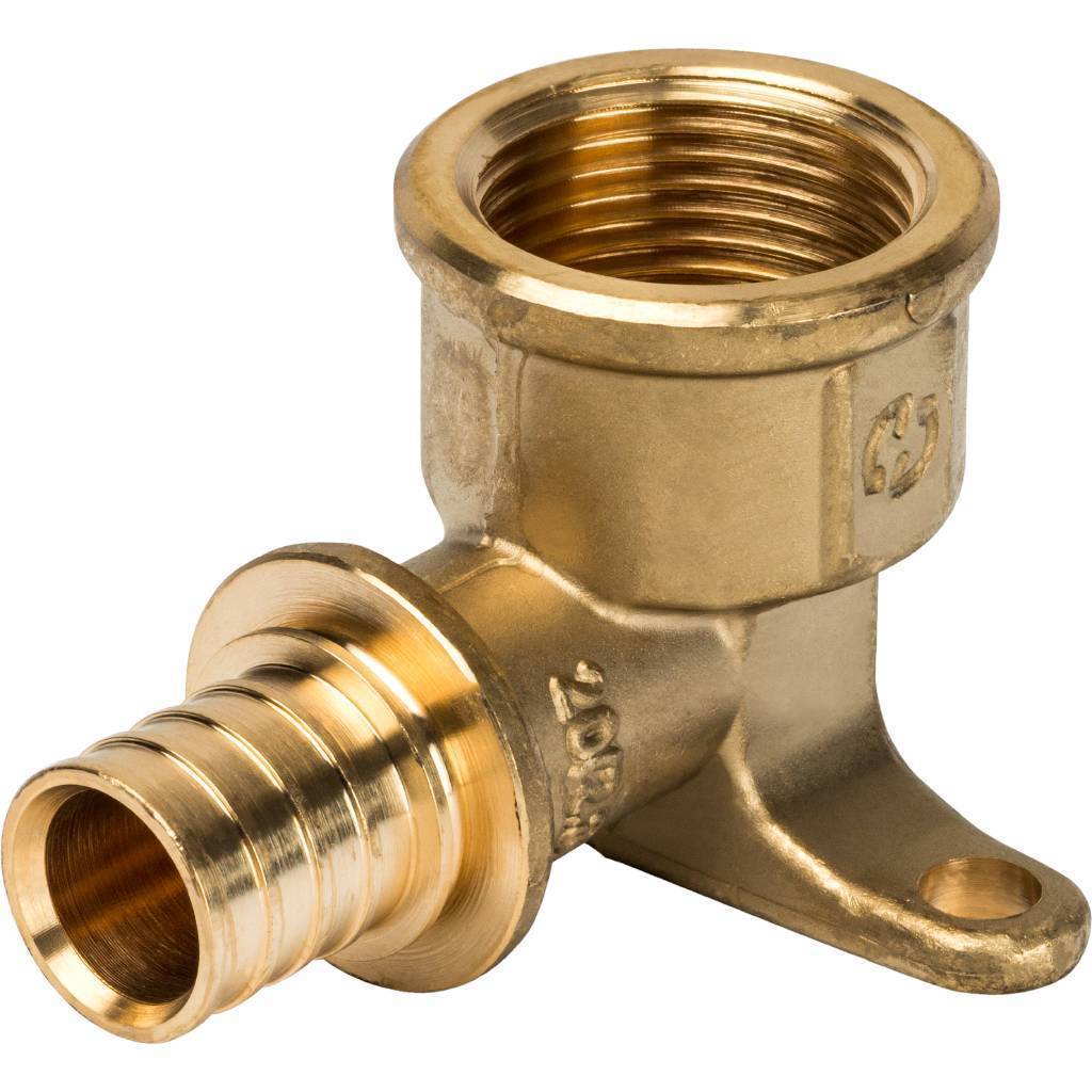 Купить SFA-0009-002034 STOUT  Угольник настенный с креплением 20xRp 3/4" для труб из сшитого полиэтилена аксиальный STOUT по лучшей цене с доставкой - интернет-магазин Прогрессивные решения