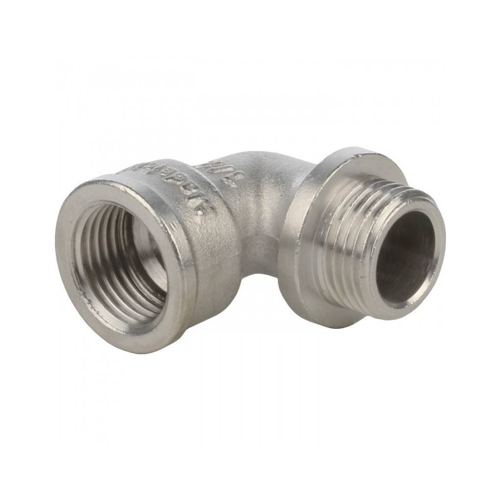 Купить SFT-0016-000014 STOUT  Угольник с упором НВ никелированный 1/4 STOUT по лучшей цене с доставкой - интернет-магазин Прогрессивные решения