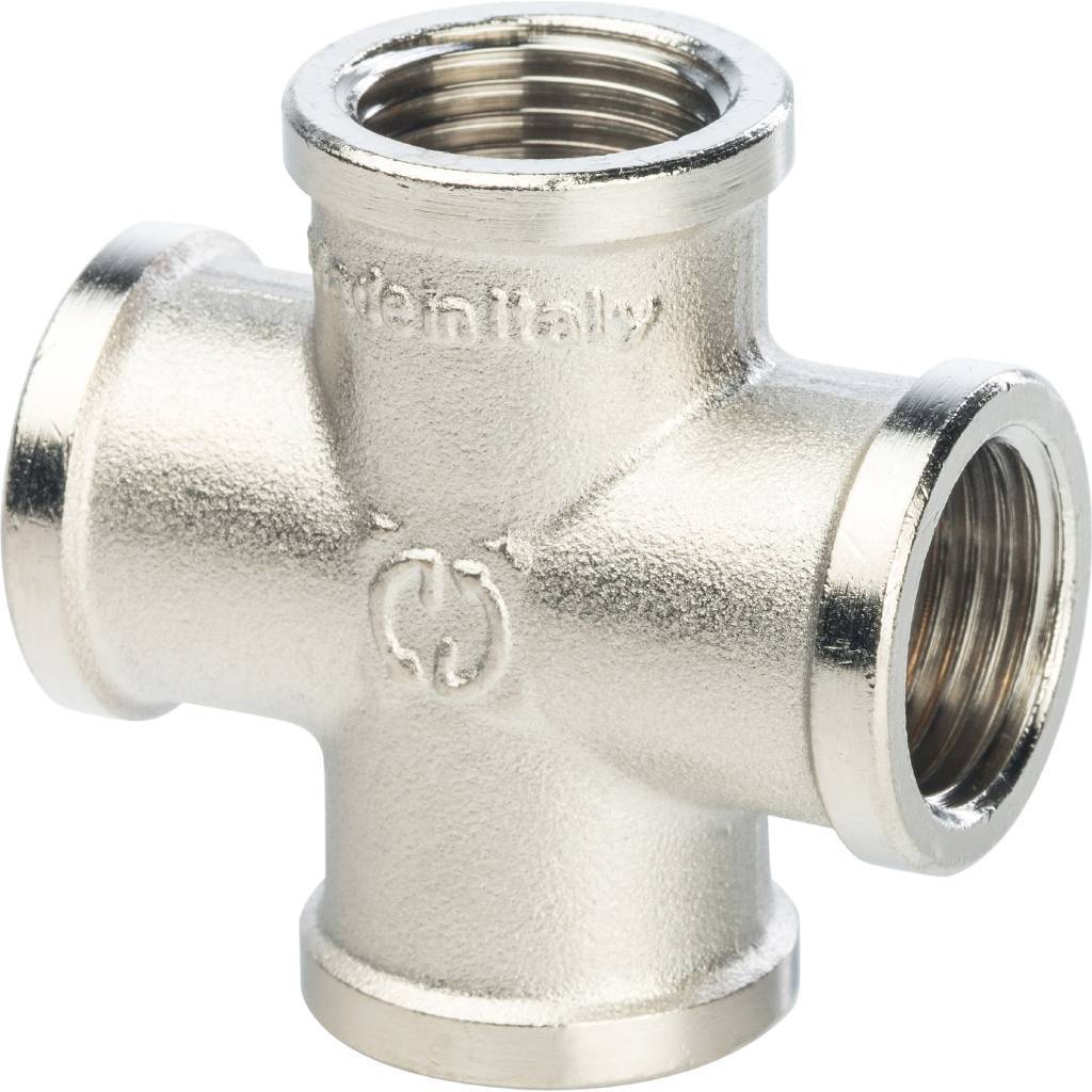 Купить SFT-0031-000012 STOUT  Крестовина ВВ никелированная 1/2 STOUT по лучшей цене с доставкой - интернет-магазин Прогрессивные решения