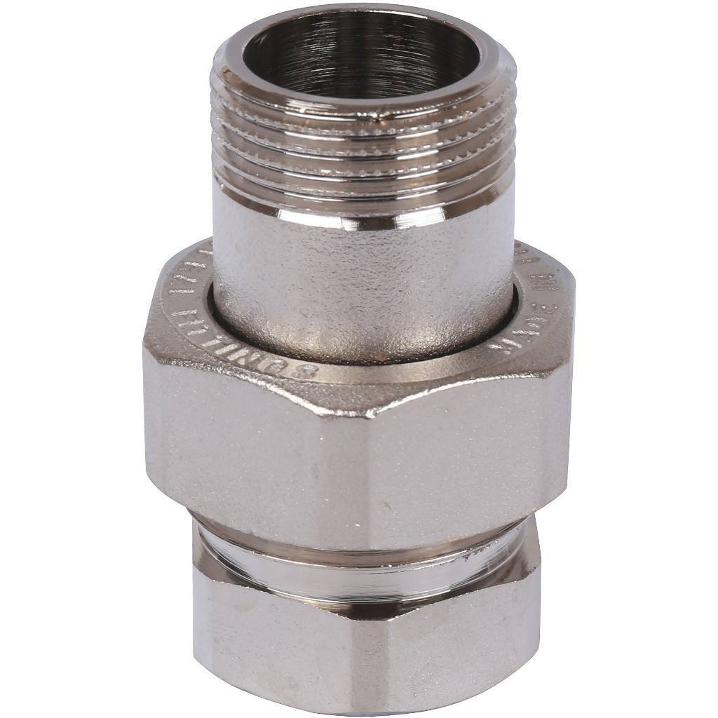 Купить SFT-0045-000034 STOUT  Разъемное соединение "американка" ВН, никелированное, уплотнение под гайкой по плоскости, 3/4” STOUT по лучшей цене с доставкой - интернет-магазин Прогрессивные решения