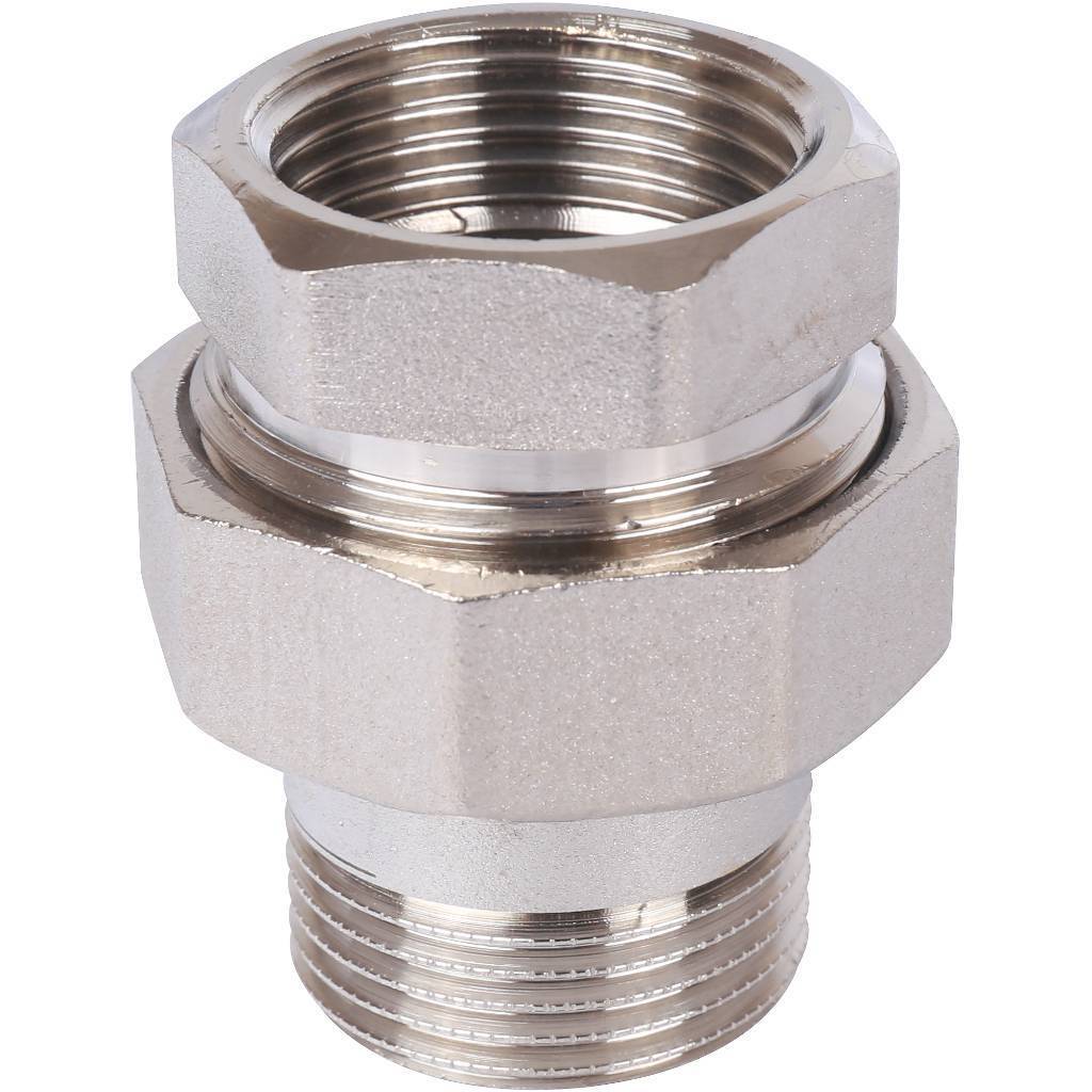 Купить SFT-0045-000001 STOUT  Разъемное соединение "американка" ВН, никелированное, уплотнение под гайкой по плоскости, 1” STOUT по лучшей цене с доставкой - интернет-магазин Прогрессивные решения