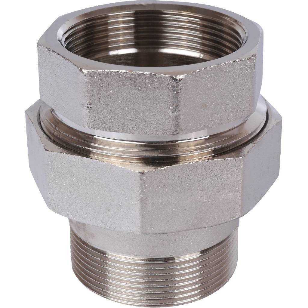 Купить SFT-0045-000002 STOUT  Разъемное соединение "американка" ВН, никелированное, уплотнение под гайкой по плоскости, 2” STOUT по лучшей цене с доставкой - интернет-магазин Прогрессивные решения