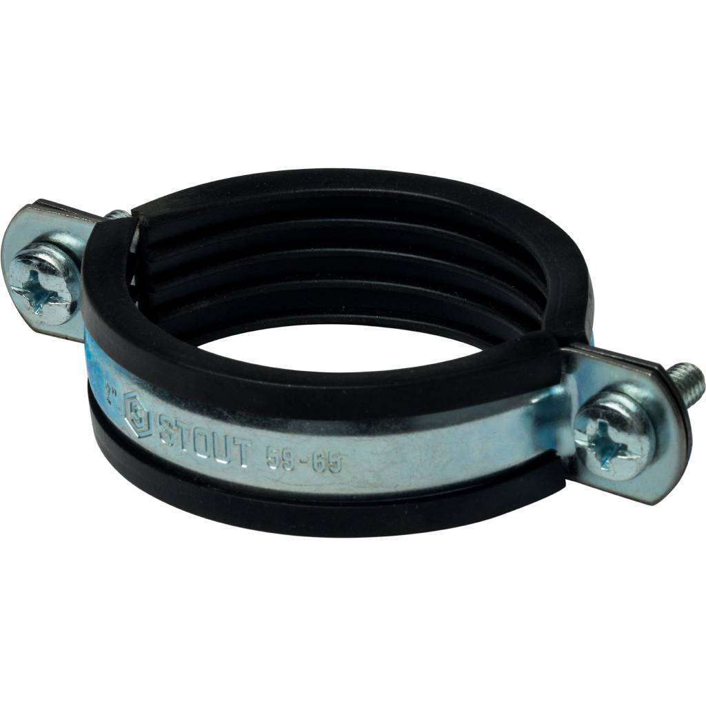 Купить SAC-0020-000002 STOUT SAC-0020 Хомут для труб с гайкой 2"(59-65) STOUT по лучшей цене с доставкой - интернет-магазин Прогрессивные решения