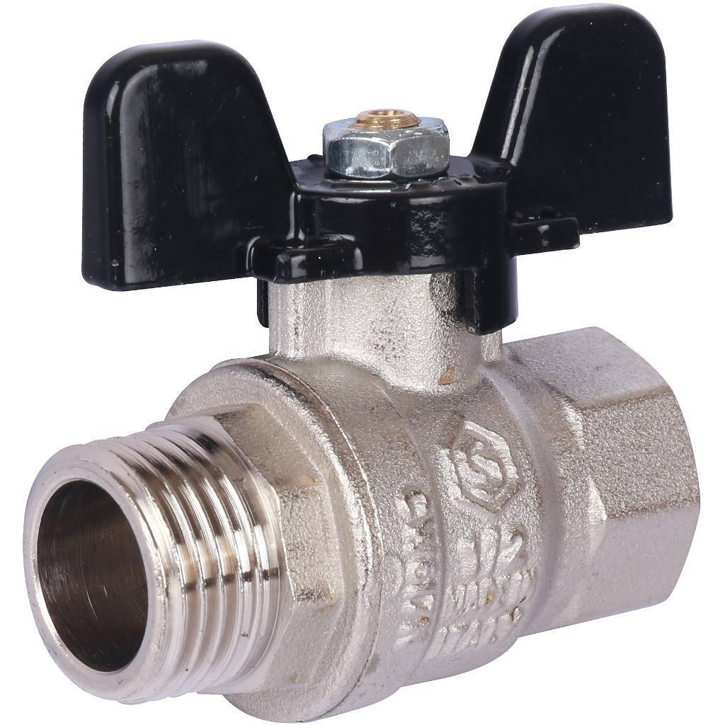 Купить SVB-0014-000015 STOUT SVB Кран шаровой стандартнопроходной, ВР/НР, ручка бабочка 1/2" STOUT по лучшей цене с доставкой - интернет-магазин Прогрессивные решения