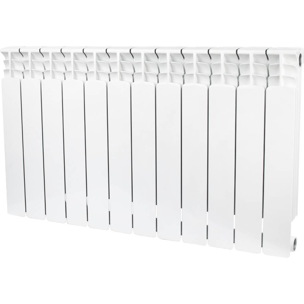 Купить SRB-0310-050012 STOUT  Space 500 12 секций радиатор биметаллический боковое подключение RAL9016 STOUT по лучшей цене с доставкой - интернет-магазин Прогрессивные решения