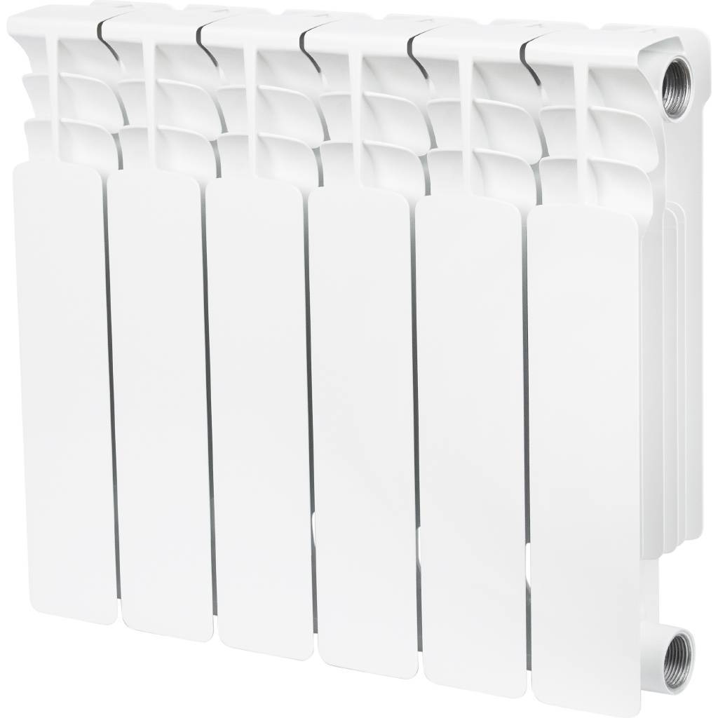 Купить SRB-0310-035006 STOUT  Space 350 6 секций радиатор биметаллический боковое подключение RAL9016 STOUT по лучшей цене с доставкой - интернет-магазин Прогрессивные решения