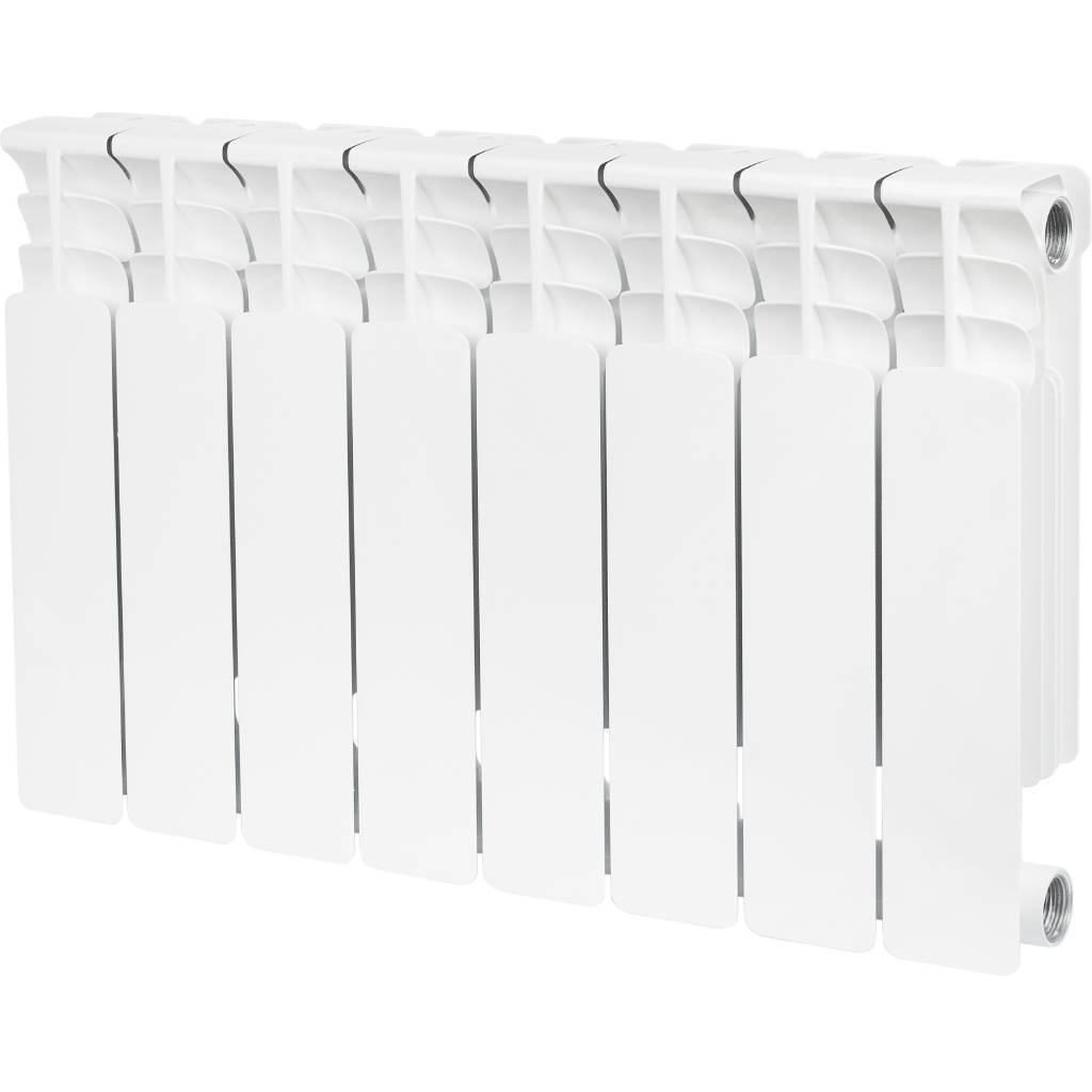 Купить SRB-0310-035008 STOUT  Space 350 8 секций радиатор биметаллический боковое подключение RAL9016 STOUT по лучшей цене с доставкой - интернет-магазин Прогрессивные решения