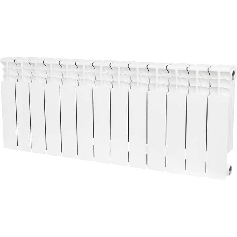 Купить SRB-0310-035013 STOUT  Space 350 13 секций радиатор биметаллический боковое подключение RAL9016 STOUT по лучшей цене с доставкой - интернет-магазин Прогрессивные решения