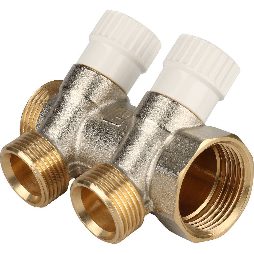 Купить SMB 6851 013402 STOUT  Коллектор распределительный 1", 2 отвода 3/4"ЕК STOUT по лучшей цене с доставкой - интернет-магазин Прогрессивные решения