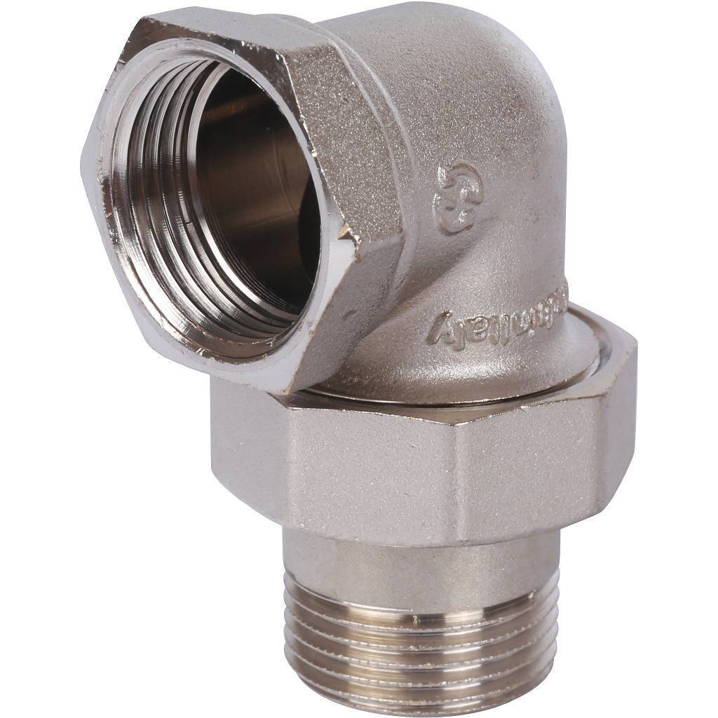 Купить SFT-0057-000001 STOUT  Разъемное угловое  соединение "американка" ВН, уплотнение под гайкой o-ring кольцо, никелированное 1" STOUT по лучшей цене с доставкой - интернет-магазин Прогрессивные решения