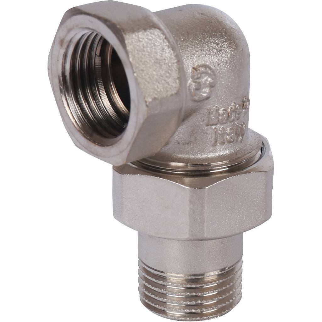 Купить SFT-0057-000012 STOUT  Разъемное угловое  соединение "американка" ВН, уплотнение под гайкой o-ring кольцо, никелированное 1/2 STOUT по лучшей цене с доставкой - интернет-магазин Прогрессивные решения