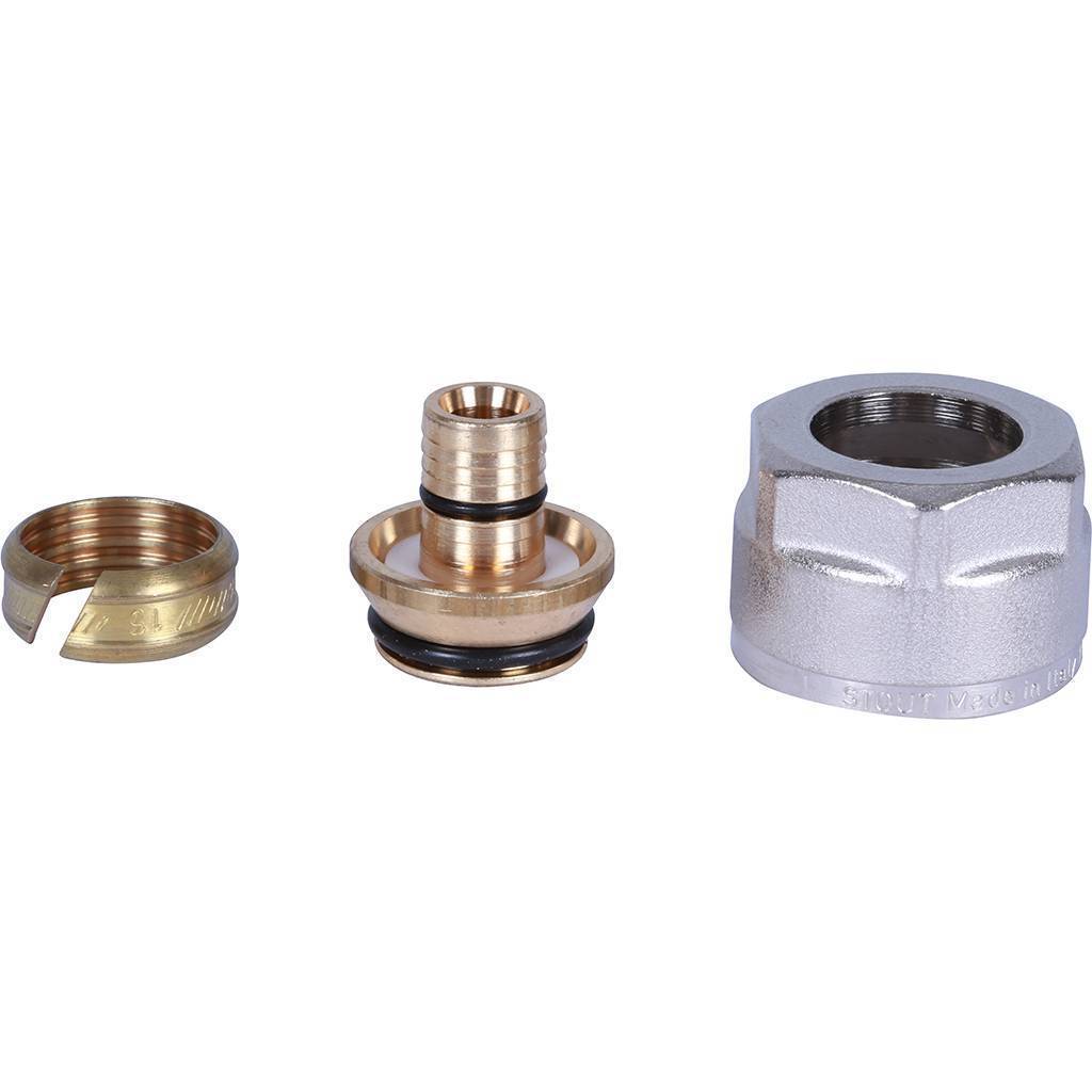Купить SFC-0026-162634 STOUT  Фитинг компрессионный для труб PEX-AL-PEX 16х2,6х3/4 STOUT по лучшей цене с доставкой - интернет-магазин Прогрессивные решения