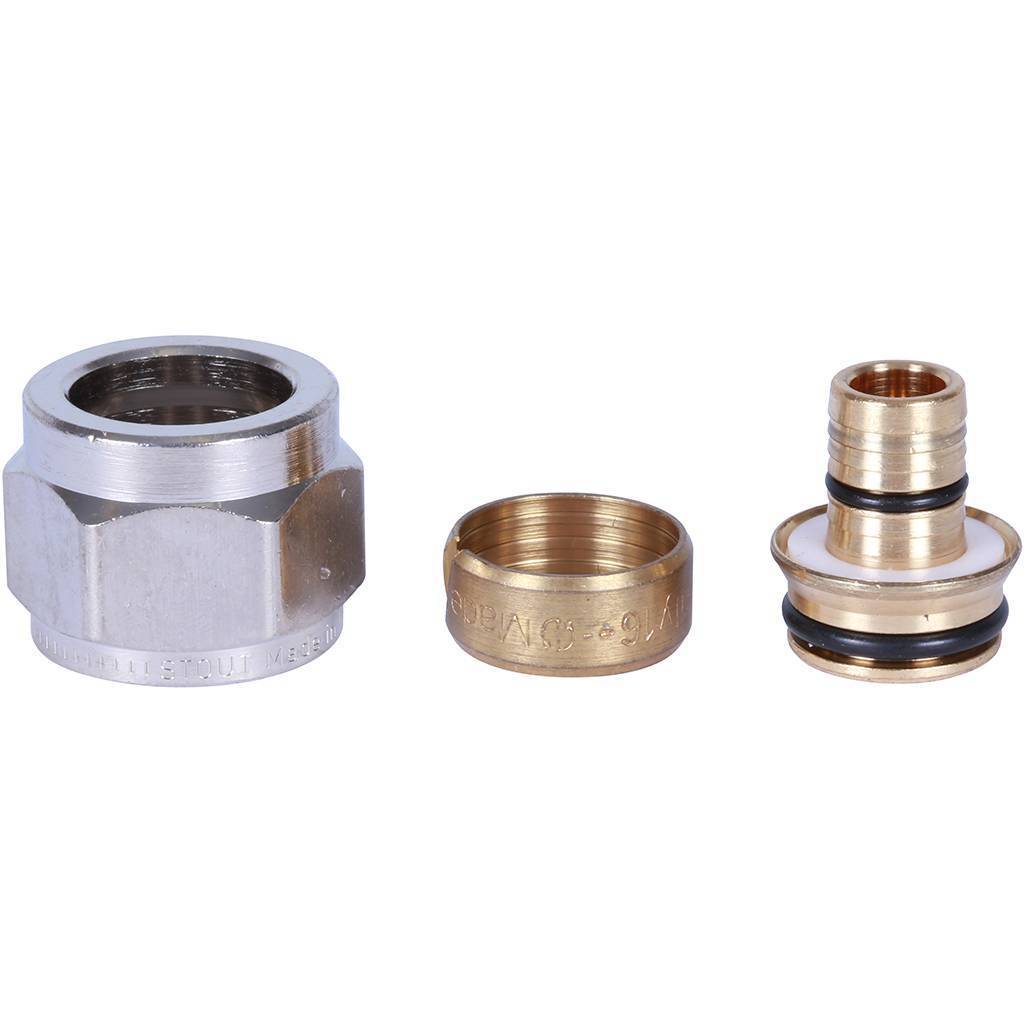 Купить SFC-0026-162612 STOUT  Фитинг компрессионный для труб PEX-AL-PEX 16х2,6х1/2 STOUT по лучшей цене с доставкой - интернет-магазин Прогрессивные решения