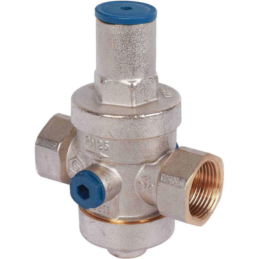 Купить SVS-1008-000020 STOUT  Редуктор давления PN25 вн/вн 3/4" с выходом под манометр STOUT по лучшей цене с доставкой - интернет-магазин Прогрессивные решения