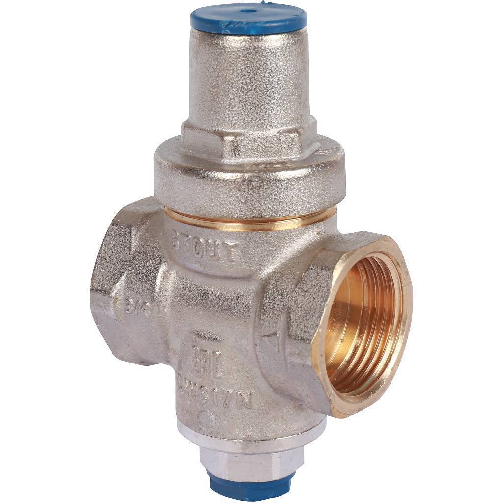 Купить SVS-1010-000020 STOUT  Редуктор давления PN16 вн/вн 3/4" с выходом под манометр STOUT по лучшей цене с доставкой - интернет-магазин Прогрессивные решения