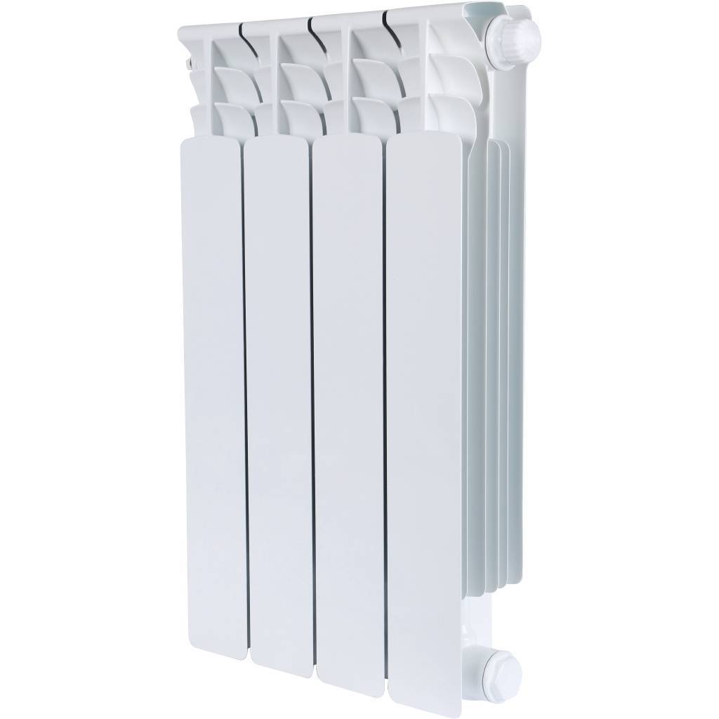 Купить SRB-0320-050004 STOUT  Space 500 4 секции радиатор биметаллический нижнее правое подключение RAL9016 STOUT по лучшей цене с доставкой - интернет-магазин Прогрессивные решения