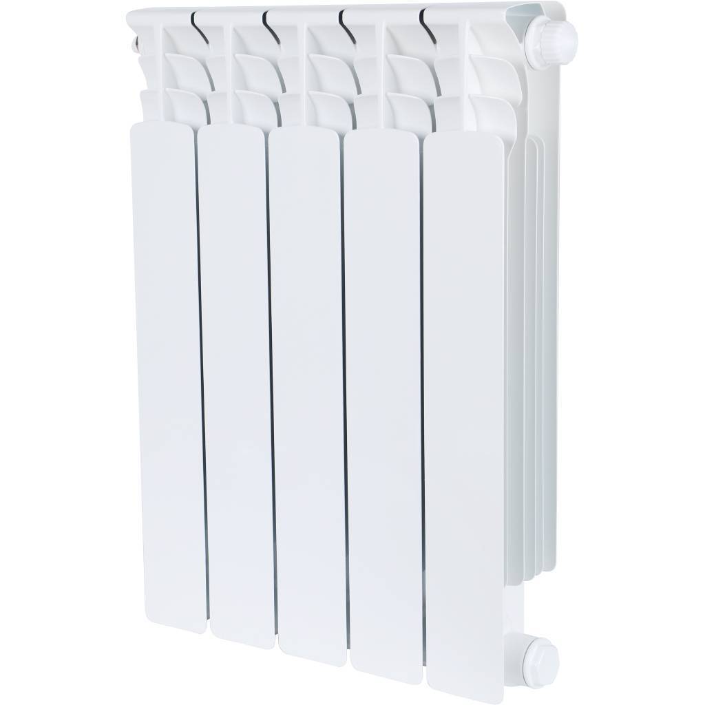 Купить SRB-0320-050005 STOUT  Space 500 5 секций радиатор биметаллический нижнее правое подключение RAL9016 STOUT по лучшей цене с доставкой - интернет-магазин Прогрессивные решения