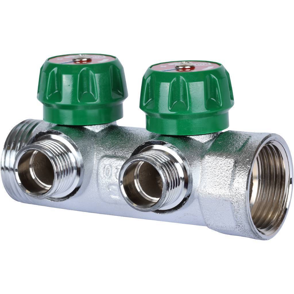 Купить SMB-6850-011202 STOUT  SMB-6850-011202 STOUT Коллектор регулирующий 1", 2 отвода 1/2" STOUT по лучшей цене с доставкой - интернет-магазин Прогрессивные решения