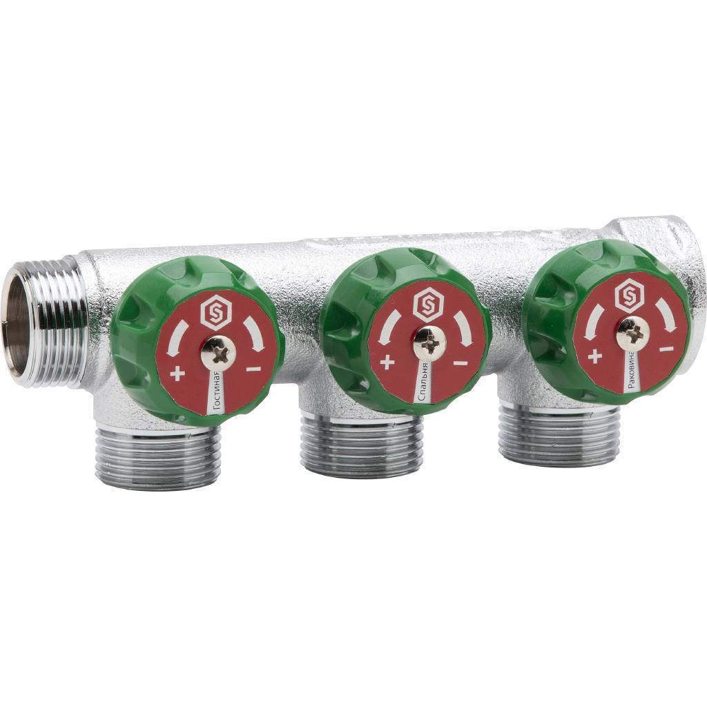 Купить SMB-6850-011203 STOUT  SMB-6850-011203 STOUT Коллектор регулирующий 1", 3 отвода 1/2" STOUT по лучшей цене с доставкой - интернет-магазин Прогрессивные решения