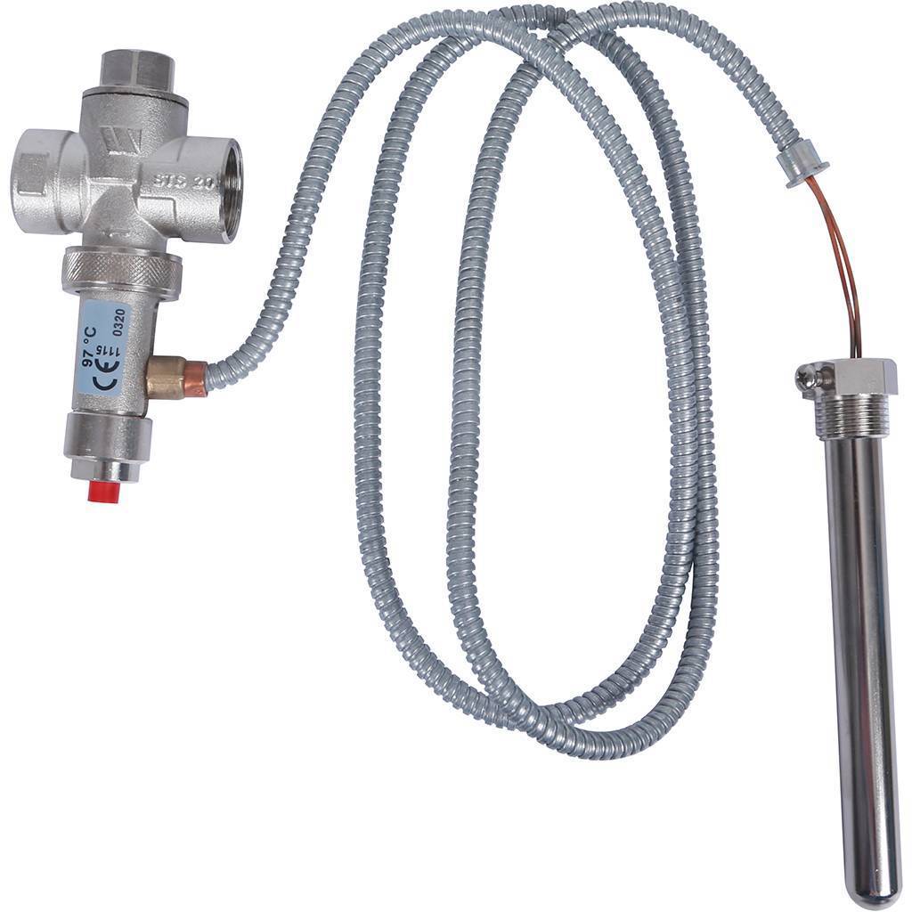 Купить SVS-0007-000015 STOUT Термоклапан для твердотопливных котлов 1/2", капиляр, 1300 мм. STOUT по лучшей цене с доставкой - интернет-магазин Прогрессивные решения