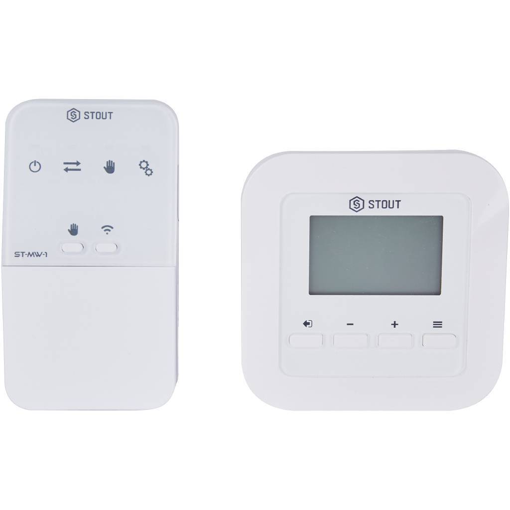 Купить STE-0101-029521 STOUT  Беспроводной комнатный двухпозиционный регулятор ST-295v2, белый STOUT по лучшей цене с доставкой - интернет-магазин Прогрессивные решения