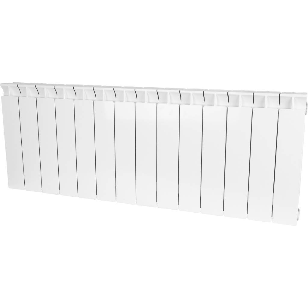 Купить SRB-0110-035014 STOUT  STYLE 350 14 секций радиатор биметаллический боковое подключение (белый RAL 9010) STOUT по лучшей цене с доставкой - интернет-магазин Прогрессивные решения