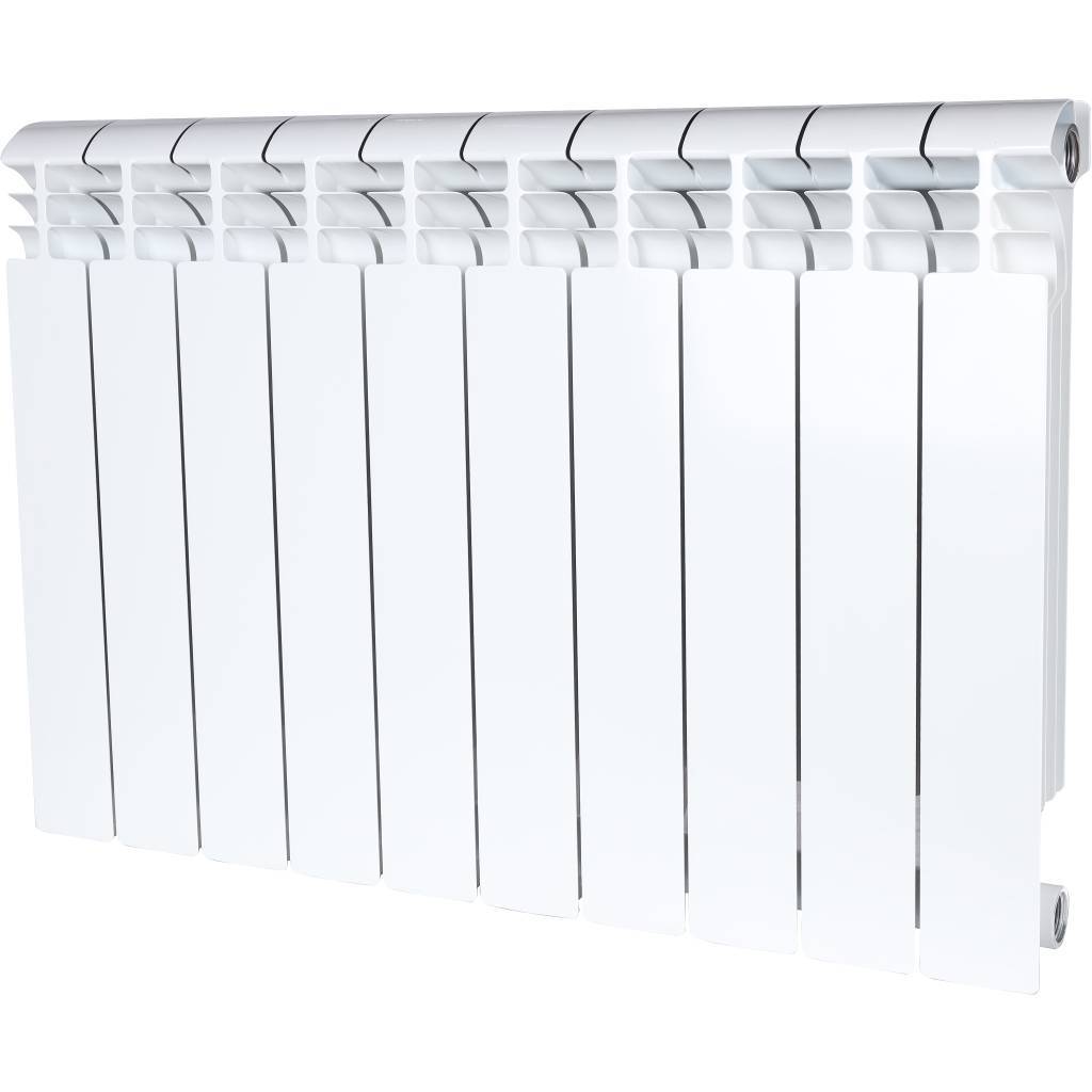 Купить SRA-1310-050010 VEGA 500 10 секций радиатор алюминиевый боковое подключение (белый RAL 9016) STOUT по лучшей цене с доставкой - интернет-магазин Прогрессивные решения