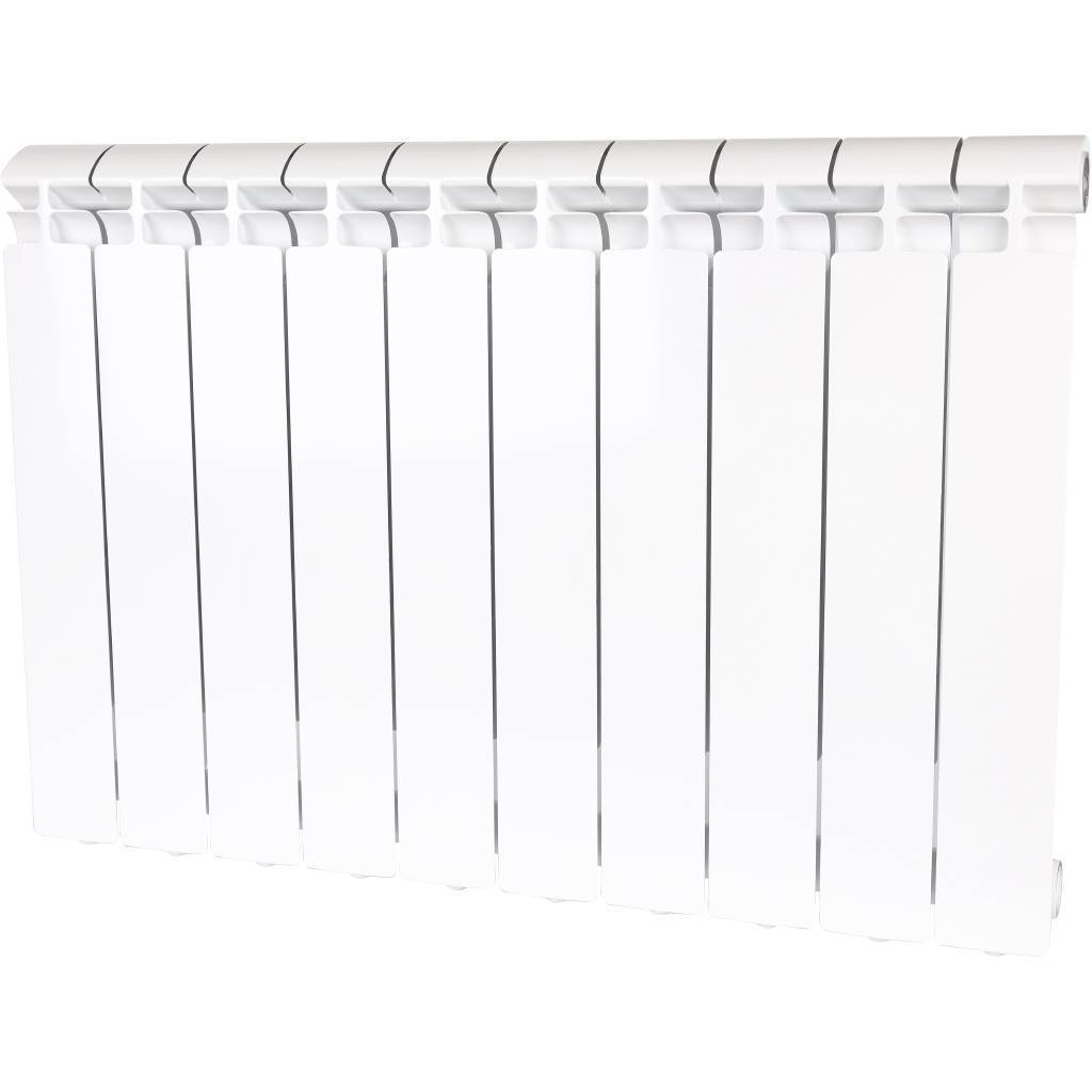 Купить SRA-2310-050010 ALPHA 500 10 секций радиатор алюминиевый боковое подключение (белый RAL 9016) STOUT по лучшей цене с доставкой - интернет-магазин Прогрессивные решения