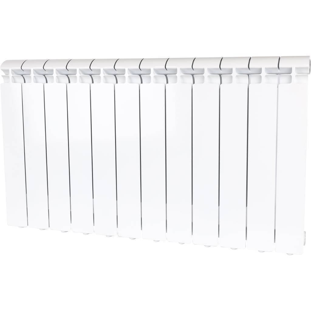 Купить SRA-2310-050012 ALPHA 500 12 секций радиатор алюминиевый боковое подключение (белый RAL 9016) STOUT по лучшей цене с доставкой - интернет-магазин Прогрессивные решения