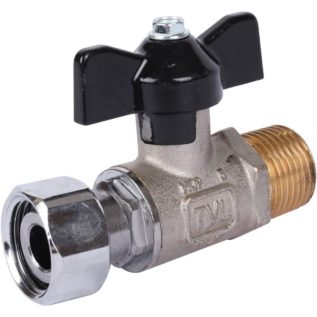 Купить SVB-1009-000015 STOUT  Кран шаровой с накидной гайкой, НР/накидная гайка, ручка бабочка 1/2x1/2 STOUT по лучшей цене с доставкой - интернет-магазин Прогрессивные решения
