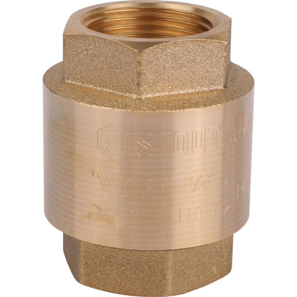 Купить SVC-0012-000020 STOUT  3/4 Клапан обратный пружинный муфтовый с пластиковым седлом STOUT по лучшей цене с доставкой - интернет-магазин Прогрессивные решения