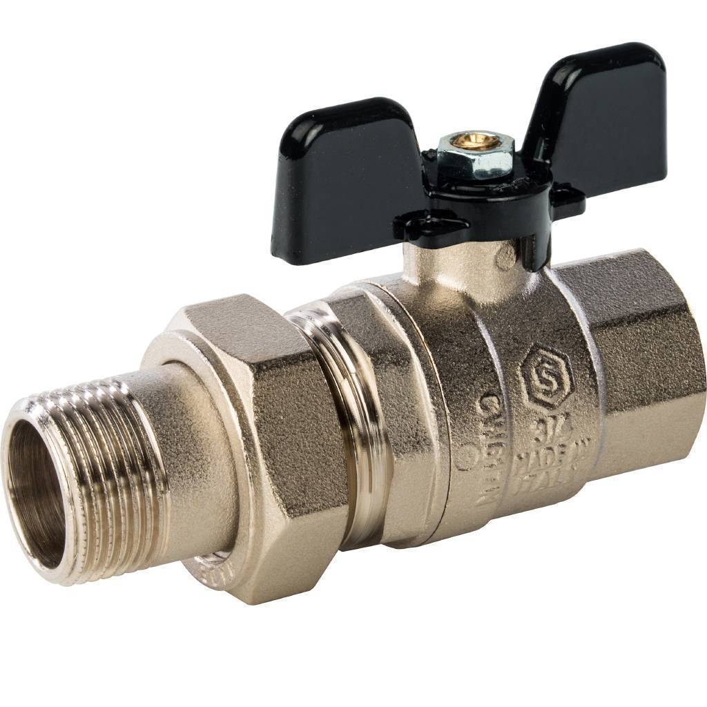 Купить SVB-0007-000020 STOUT  Кран шаровой полнопроходной, ВР/НР, ручка бабочка 3/4, американка STOUT по лучшей цене с доставкой - интернет-магазин Прогрессивные решения