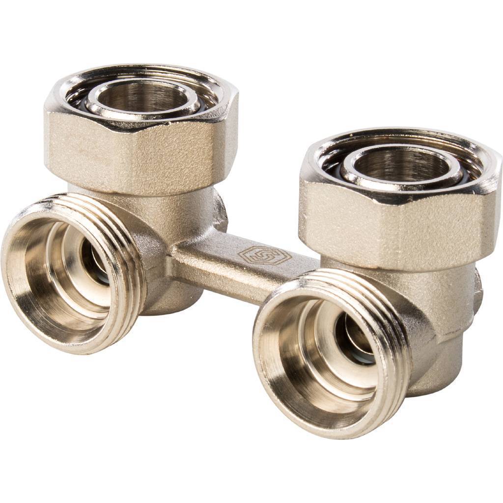 Купить SVH-0004-000020 STOUT  Узел нижнего подключения радиатора для двухтрубной системы, угловой  3/4' STOUT по лучшей цене с доставкой - интернет-магазин Прогрессивные решения