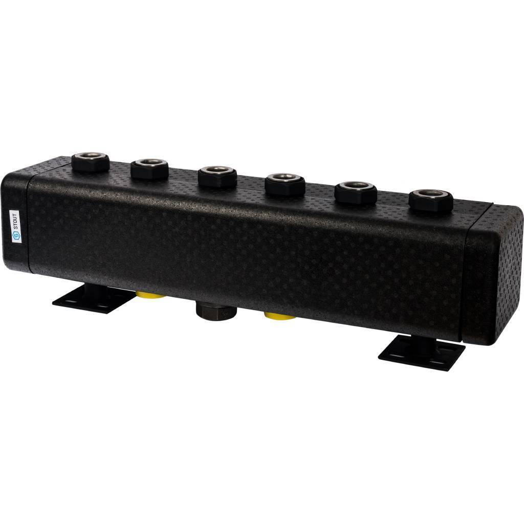 Купить SDG-0016-005003 STOUT SDG-0016 Стальной распределительный коллектор 3 отопительных контура. В теплоизоляции DN 32 STOUT по лучшей цене с доставкой - интернет-магазин Прогрессивные решения