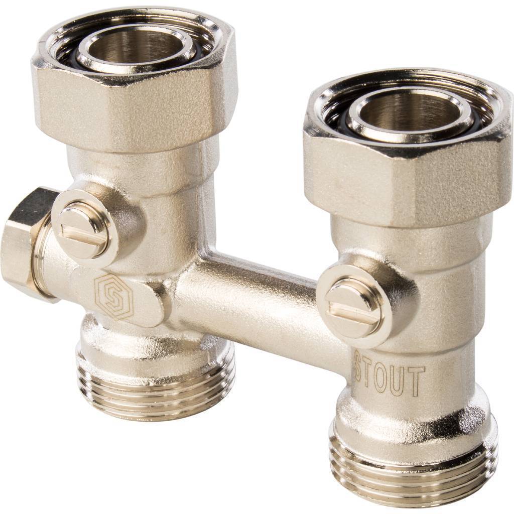 Купить SVH-0001-000020 STOUT  Узел нижнего подключения радиатора для однотрубной системы, прямой 3/4 STOUT по лучшей цене с доставкой - интернет-магазин Прогрессивные решения