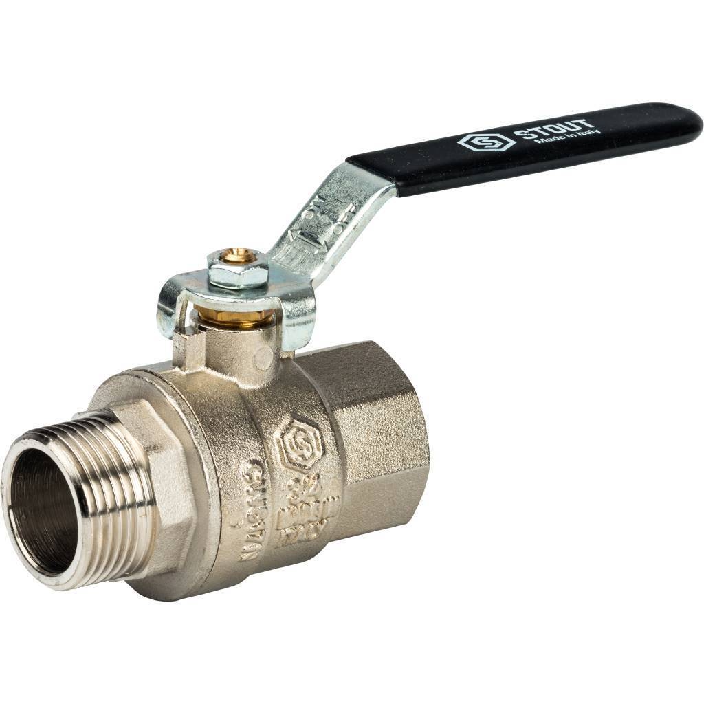 Купить SVB-0003-000020 STOUT  Кран шаровой полнопроходной, ВР/НР, ручка рычаг 3/4 STOUT по лучшей цене с доставкой - интернет-магазин Прогрессивные решения