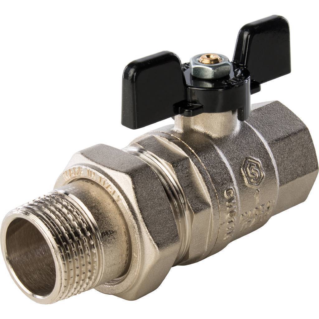 Купить SVB-0007-000025 STOUT  Кран шаровой полнопроходной, ВР/НР, ручка бабочка 1, американка STOUT по лучшей цене с доставкой - интернет-магазин Прогрессивные решения