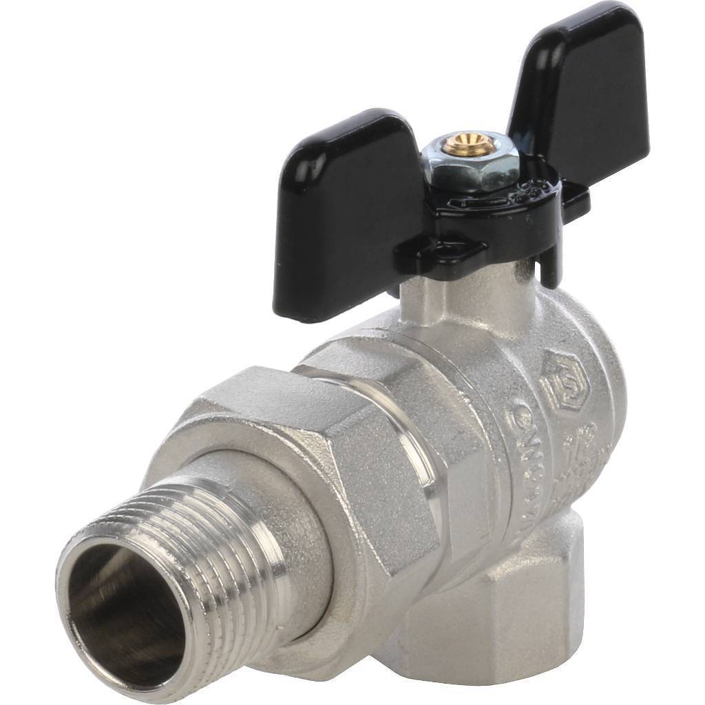 Купить SVB-0008-000015 STOUT  Кран шаровой полнопроходной угловой, ВР/НР, ручка бабочка 1/2, американка STOUT по лучшей цене с доставкой - интернет-магазин Прогрессивные решения