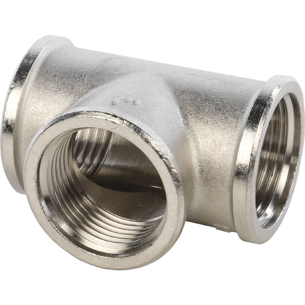 Купить SFT-0020-000001 STOUT  Тройник ВВ никелированный 1" STOUT по лучшей цене с доставкой - интернет-магазин Прогрессивные решения