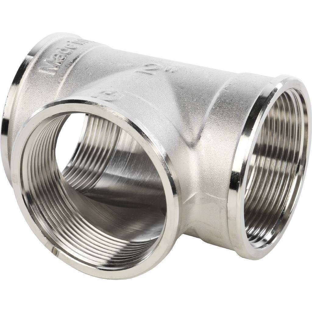 Купить SFT-0020-000002 STOUT  Тройник ВВ никелированный 2" STOUT по лучшей цене с доставкой - интернет-магазин Прогрессивные решения