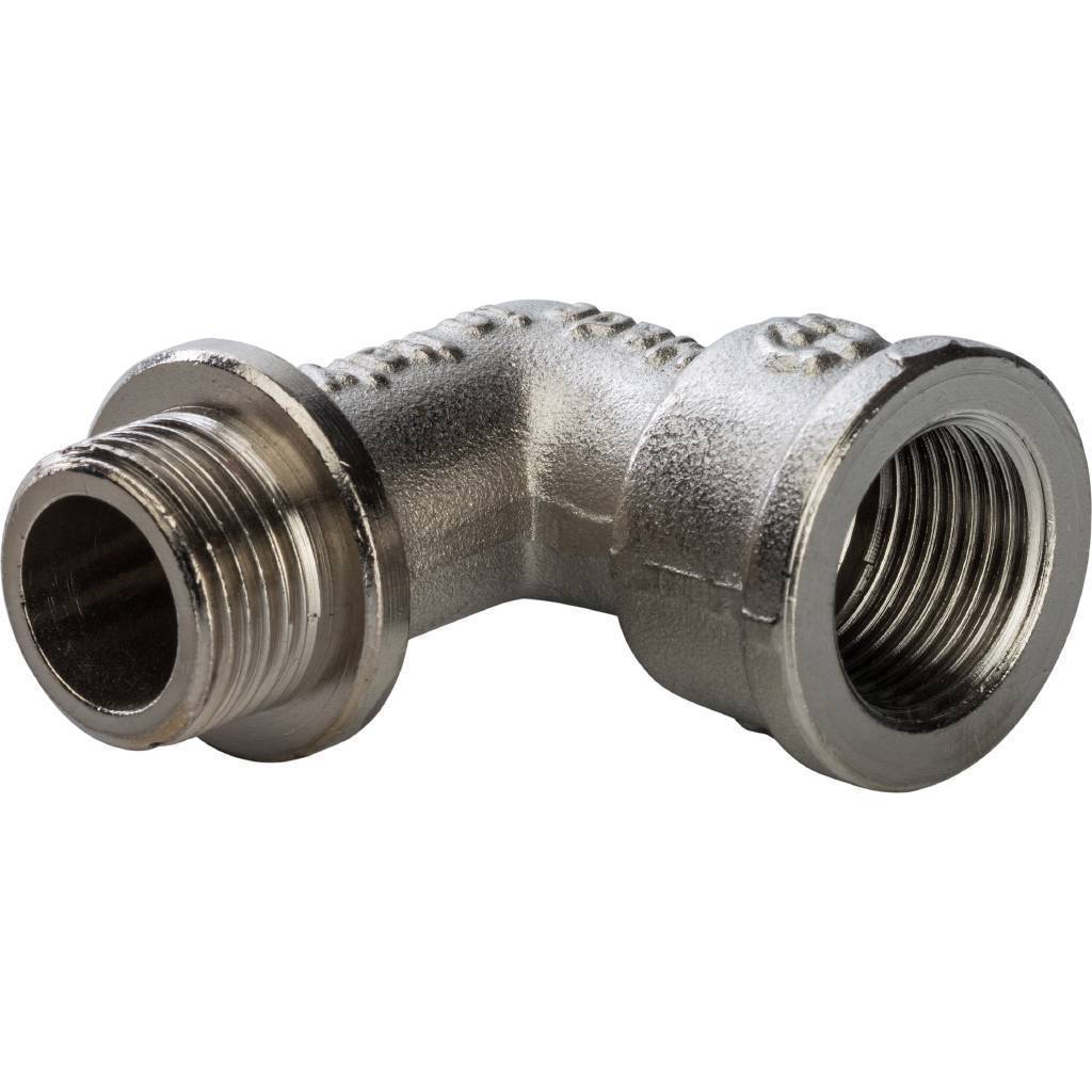 Купить SFT-0016-000038 STOUT  Угольник с упором НВ никелированный 3/8 STOUT по лучшей цене с доставкой - интернет-магазин Прогрессивные решения