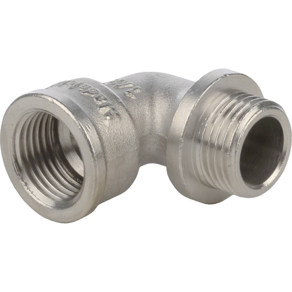 Купить SFT-0016-000012 STOUT  Угольник с упором НВ никелированный 1/2 STOUT по лучшей цене с доставкой - интернет-магазин Прогрессивные решения