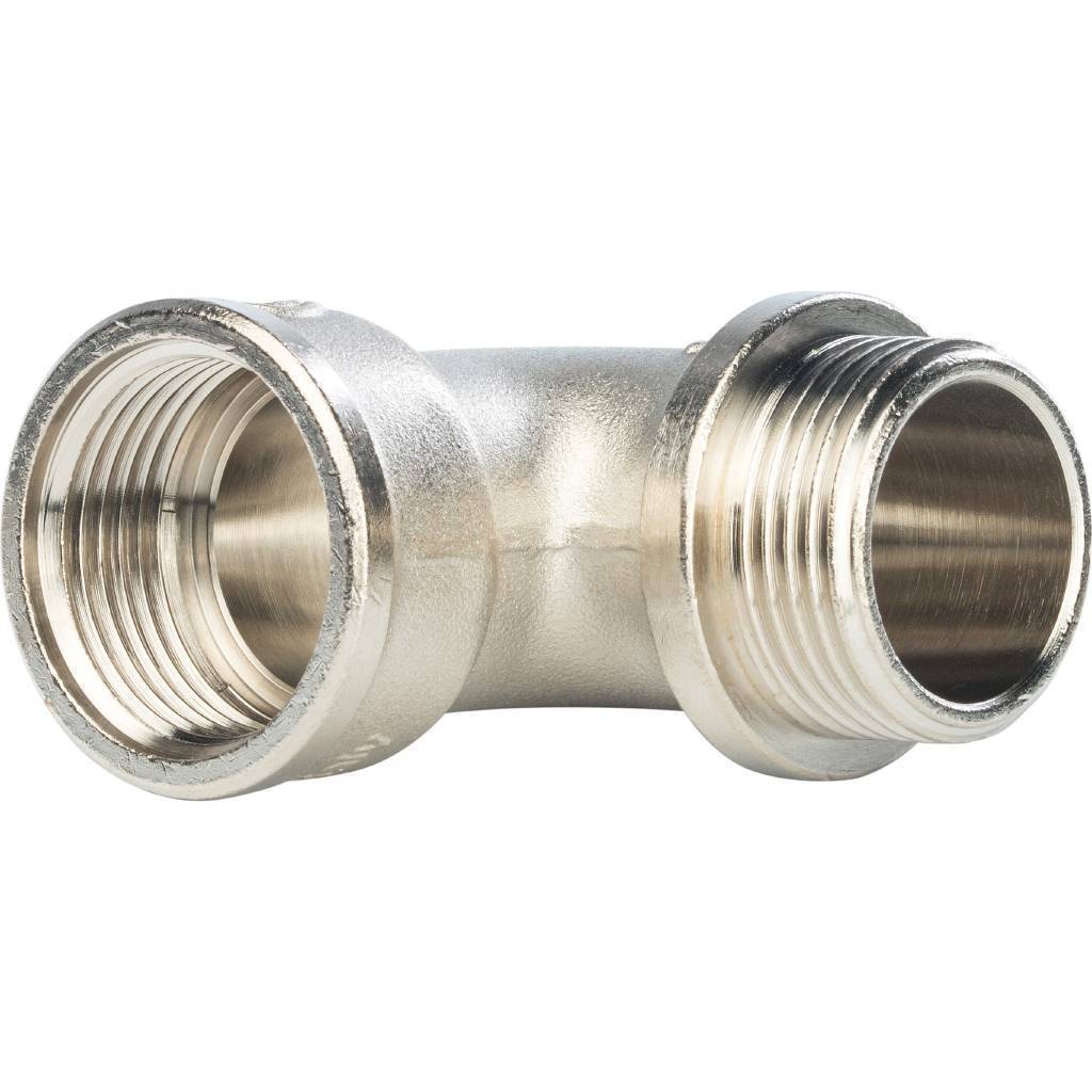 Купить SFT-0016-000001 STOUT  Угольник с упором НВ никелированный 1" STOUT по лучшей цене с доставкой - интернет-магазин Прогрессивные решения