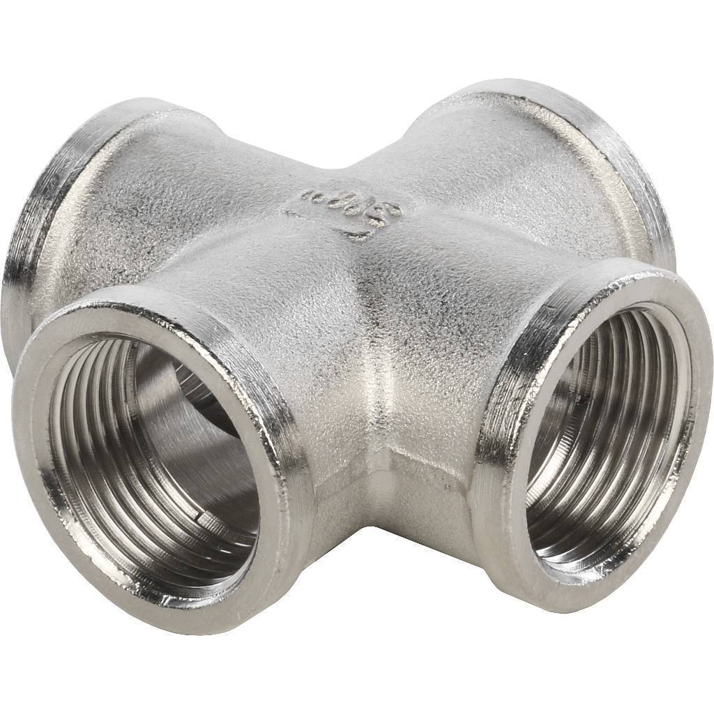 Купить SFT-0031-000034 STOUT  Крестовина ВВ никелированная 3/4 STOUT по лучшей цене с доставкой - интернет-магазин Прогрессивные решения